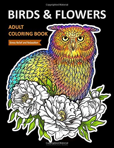 Birds & Flowers Coloring Book: An Adult Coloring Book with Birds and Flowers Pattern Collection for Relaxation and Stress Relief: Hummingbirds.